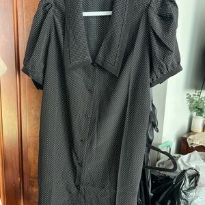 Frame Denim the sailor silk de crepe Polka Dot mini dress large